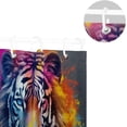 thumbnail image 5 of Coolnut Beautiful Colorful Tiger Shower Curtain Waterproof Fabric with 12 Hooks Bathroom Bath Curtain Set Polyester Fabric Machine Washable 60 x 72 Inch Home Decor, 5 of 6
