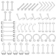 thumbnail image 2 of GKNET Acrylic Transparent Tongue Barbell Navel Ring Eyebrow Nose Body Piercing Jew-A01, 2 of 9