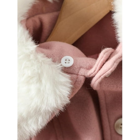 

Casual Plain Collar Regular Long Sleeve Baby Pink Toddler Girls Overcoats (Girl s)
