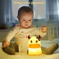 thumbnail image 4 of Night Light for Kids,Portable Tap Control Nightlight Lamp, 7 Colors Mode, Silicone Cute Animal Cow LED Nursery Night Lamp Bedroom Decor for Baby Infant or Toddler, 4 of 9