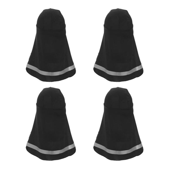 Uxcell Hard Hat Sun Shade, 4 Pcs Hard Hat Liner Neck Shade Sun Protector, Black