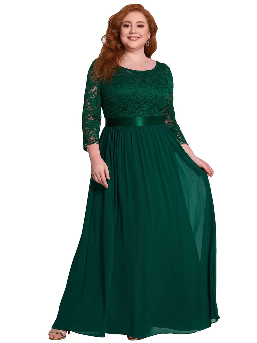 tjære Luftfart opretholde Ever-Pretty Womens Plus Size Lace Mother of the Groom Dresses for Women  74122 Dark Green US18 - Walmart.com