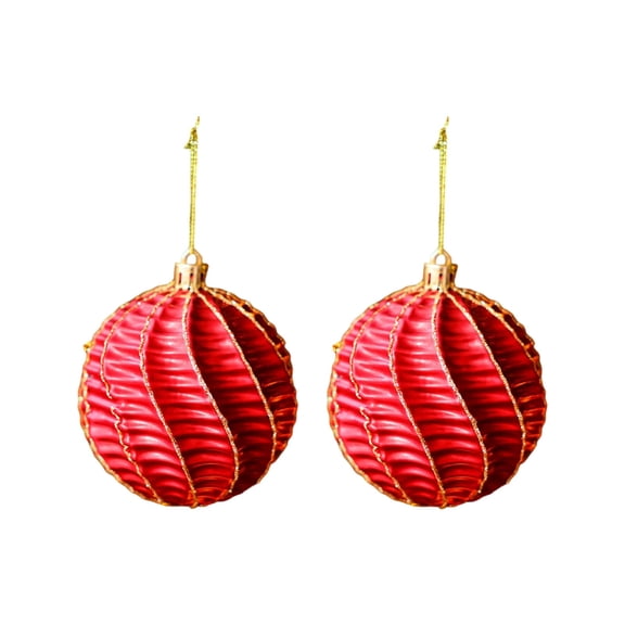 Shatterproof Christmas Pendant Ornaments Elegant Festive Tree Decorations For Indoor Outdoor Holiday Hanging Baubles And Seasonal Celebrations 2PCS