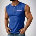 thumbnail image 2 of LIaqionyy Mens Shirts Sleeveless Button down Shirt Workout Muscle Tank Tops Casual Basic Summer Top Clothes, 2 of 7