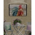 thumbnail image 6 of Outdoor TV Cover 52 to 55 Inch Weatherproof, Farmhouse Rooster Waterproof TV Screen Protector for Outside Decor with Zipper and Pocket 52"L x 30"H , Rustic Wood Texture Red Brown, 6 of 7