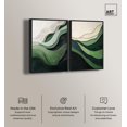 thumbnail image 3 of Green Echoes Set Canvas Set of 2 Elegant Abstract Sets by Art Remedy, Black Frame, 24 x 36, 3 of 6