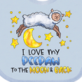 thumbnail image 4 of Inktastic I Love My Peepaw to the Moon and Back Cute Sheep Boys or Girls Baby Bib, 4 of 4