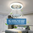 thumbnail image 4 of Blue Ceiling Fan Light 360 Degree Oscillating Remote Control 18.90X18.90X7.48 Inch For Bedroom Restaurant Quiet Timer Function Led, 4 of 7