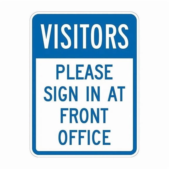 Lyle Rflctv Visitors Sign,18x12in,Aluminum T1-6122-HI_12x18