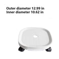thumbnail image 1 of Plateau en Pot de Remplacement Portable Couleur Unie Rectangulaire Réutilisable Résistant Bureau Balcon Vase Titulaire avec Frein Blanc Taille 3, 1 of 9