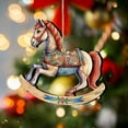thumbnail image 2 of Designocracy 8100196-3 5 x 5.5 x 0.25 in. Rocking Horse Wooden Christmas Decor Ornaments, 2 of 7