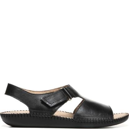 Naturalizer Scout Leather Sandal with Velcro Back Enclosure Black Size: 7