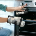 thumbnail image 2 of Black and Grey Abstract Art Artwork Kitchen Oven Mitt and Pot Holder Sets 2 Pcs for Baking, Cooking and Grilling, Heat Resistant Up To 392 °F, 2 of 7