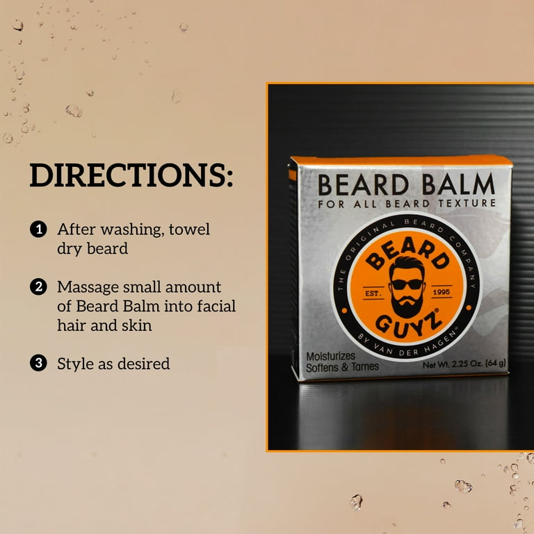 Beard Guyz Beard Balm for Men, Hydrating Formula with Coconut and