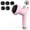 Pink, variant on Handheld Back Massager, Ultra-Quiet Muscle Massager, Deep Tissue Massage Gun featuring 5 Interchangeable Massage Heads, White