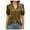 Gold, variant on IROINNID Womens Summer Vintage Solid Color Loose V-Neck Casual Short Sleeve Tops Blouse Spring Saving