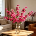 thumbnail image 4 of Clearance! Zguuel Artificial Bougainvillea Hanging Flowers, UV Resistant Silk Flower Vine, Outdoor Bougainvillea for Porch Garden Patio Balcony Decor, Rose Red, 4 of 5