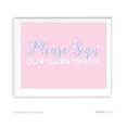 thumbnail image 1 of Signature Pink and Blue Gender Reveal Baby Shower, 8.5x11-inch Party Sign, Please Sign Our Guestbook, 1 of 1