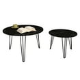 thumbnail image 6 of Homy Casa Round Nesting Coffee Table Set of 2, Faux Marble or Wood Look Top, Metal Legs, 6 of 8