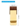 thumbnail image 2 of Uxcell Metal Pen Loop Notebook Clip Carved Leather Holder Sleeve Journals, Coffee 2 Pack, 2 of 5