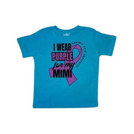 

Inktastic Chronic Pain I Wear Purple For My Mimi Gift Toddler Boy or Toddler Girl T-Shirt