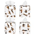 thumbnail image 2 of Uemuo German Shepherd Dog Tissue Box Cover Holder, Square with Bottom Belt - PVC Leather Decorative Organizer for Tabletop, Bathroom, Car, Office, 2 of 8