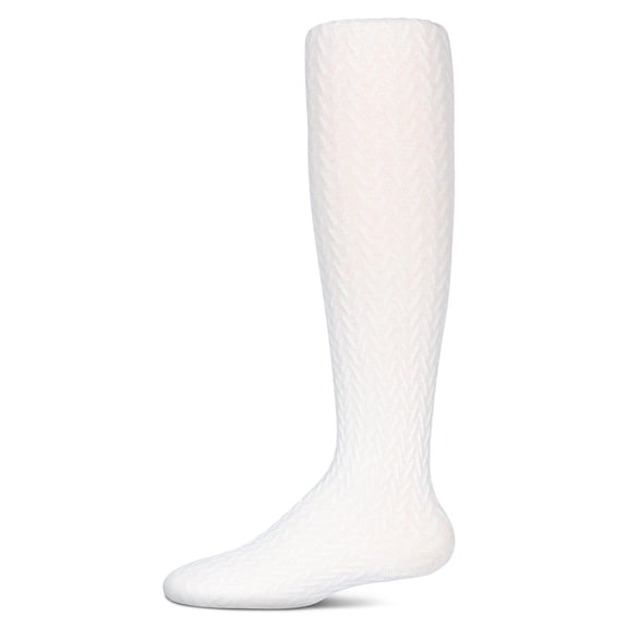 MeMoi Arrow Opaque Cotton Tights - Girls - Female, 4-6, Winter White
