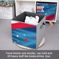 thumbnail image 5 of Set of 6 Collapsible Oxford Fabric Storage Cubes with Handles, Foldable Closet Organizer Bins for Clothes, Toys, Shelves, Home & Kitchen Celebrate Freedom 4th of July, 5 of 7