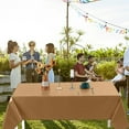 thumbnail image 6 of Hmgxay Disposable Tablecloth, Plastic Party Cover for Events, Oil and Water Resistant Table Protector, Single Use Table Linen for Easy Cleanup(Brown), 6 of 6