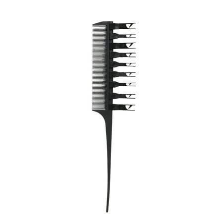 2 Side Hair Dyeing Comb Adjustable Sectioning Highlight Comb Weaving Cutting Brush Professional Salon Hair Coloring Styling
