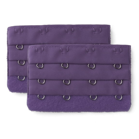 INSPIRE CHIC Women's 3 Rows 4 Hooks Bra Extenders Straps Extension Purple 3 Rows 4 Hooks 2 Pcs