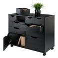 thumbnail image 6 of Winsome Halifax Bins & Drawers Multi-Storage Wide Mobile Cabinet 20804, Black Finish, 6 of 13