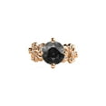 thumbnail image 3 of 2.06 CTW 14K Rose Gold Black Diamond Ring with Diamonds Filigree Leaf Art Deco, 3 of 5