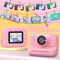 thumbnail image 5 of Gofunly 2.4" Instant Print Camera for Kids, 1080P HD Instant Kids Camera 32G Card & Photo Paper , Pink for Girls Boys Age 6-12 Birthday Gifts - Pink, 5 of 8