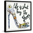 thumbnail image 2 of Marmont Hill Life Is Short Buy The Shoes Framed Wall Art, 18.00" x 1.50", 2 of 6
