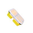 thumbnail image 2 of Inteprter Fiambrera de silicona con 3 compartimentos, plegable, para escuela, senderismo, comida de Picnic, frutas, sándwich, contenedor de desayuno, Mostrada Amarillo Inteprter HA065336-02, 2 of 6
