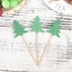 thumbnail image 5 of EeaseMX 50 palillos de papel para tartas de Navidad, prácticos y decorativos para fiestas (verdes), 5 of 7