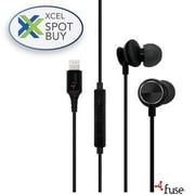 Fuse - Earbuds Lightning MFI with In-Line Mic Black 3 Size Ear Gels