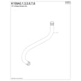 thumbnail image 3 of Kingston Brass K159A8 Trimscape 10-Inch S-Shape Shower Arm in Brushed Nickel, 3 of 4