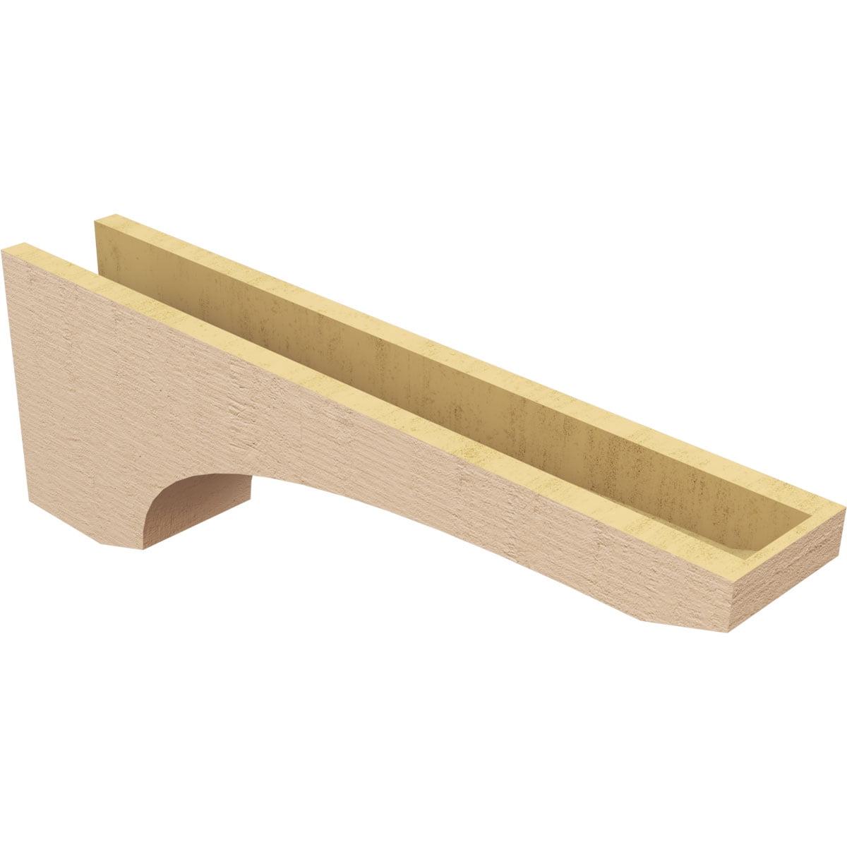 5"W x 30"D x 10"H Thin Legacy Rough Cedar Woodgrain TimberThane Corbel, Primed Tan