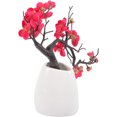 thumbnail image 4 of GOOHOCHY Flor de ciruela artificial Fliga de ciruela falsa en la maceta decorativa artificial en macetas bonsai, 4 of 7