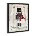 thumbnail image 2 of Stupell Industries Rustic Lodge Merry Christmas Winter Nutcracker Black Floating Frame Canvas Art, 17 x 21, by Jennifer Pugh, 2 of 7