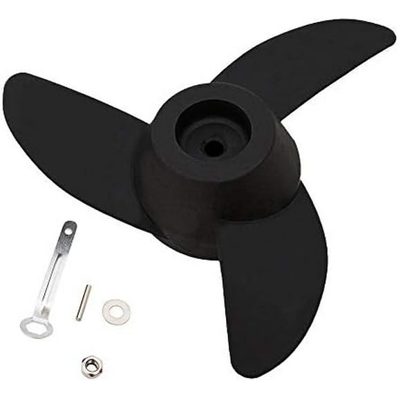 Propellers Electric Outboard Motor Prop for 55lb, 62lb, 86lb Trolling Motors Mount Accessories/Boat 3-Blades (Black)$$Watercraft