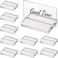 thumbnail image 1 of 12Pcs Clear Place Card Holders Acrylic Display Base Wedding Sign Holders Acrylic Card Display Stand for Wedding Table Numbers Photos Office Menu Meeting 3inch, 1 of 6