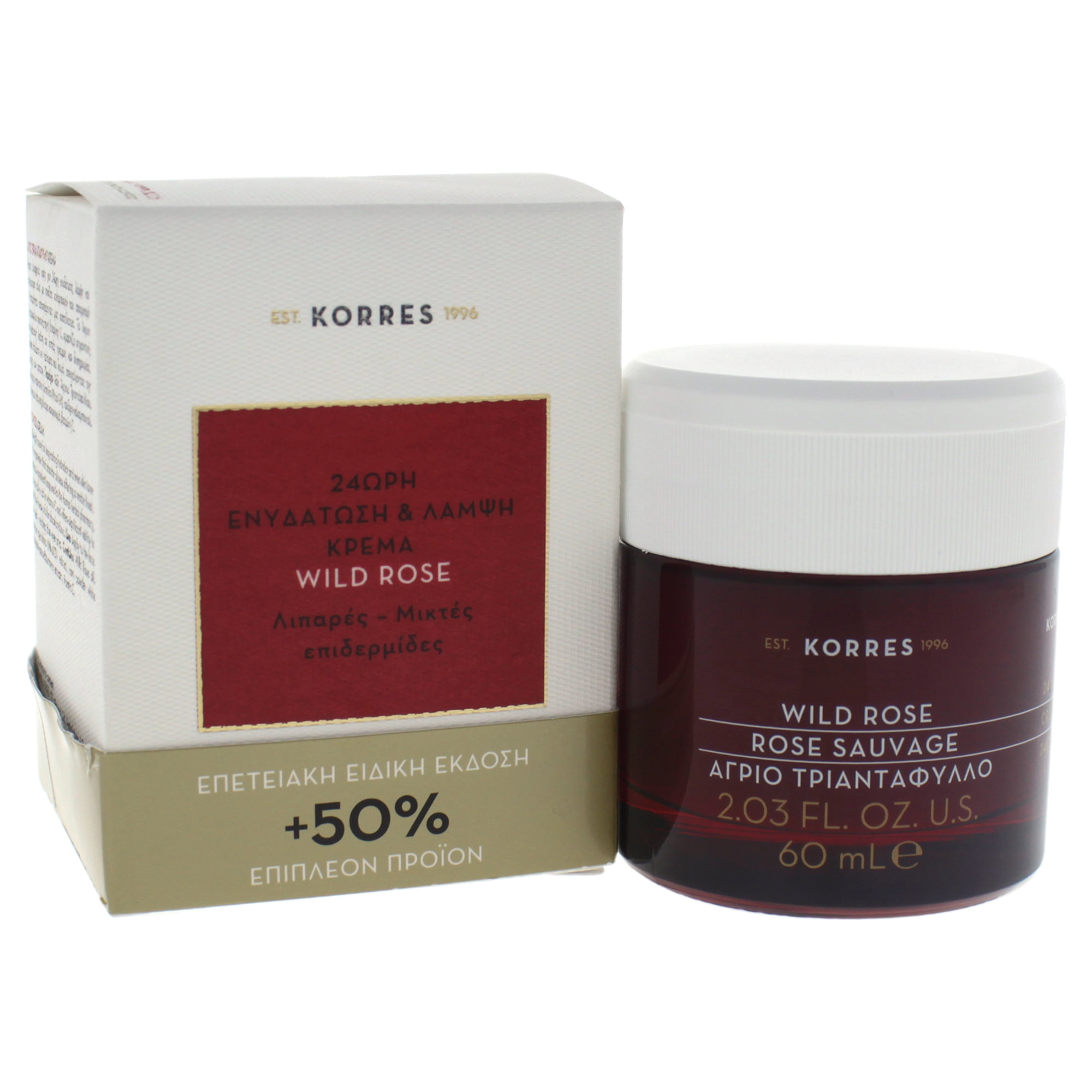 Korres Wild Rose 24Hour Moisturizing & Brightening Cream Oily
