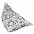 thumbnail image 2 of Abstract Lounger Chair Bag, Monochrome Vintage Squares and Circles Geometrical Shapes Pattern Classical Retro, High Capacity Storage with Handle Container, Lounger Size, Black White, by Ambesonne, 2 of 5