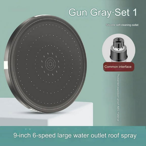 New 6-speed Adjustable Top Spray and Shower Head, Four-color Optional Large-capacity Bathroom Equipment, Multi-functional for Different Water Modes, Easy to Clean