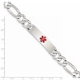 thumbnail image 3 of White Sterling Silver bracelet Medical Anchor Red 8.5 in 11 mm, 3 of 3