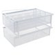 thumbnail image 5 of Organizador de gabinete extraíble con estantes deslizables para despensa, malla de alambre de metal de doble capa blanco 3 compartimentos, 5 of 9