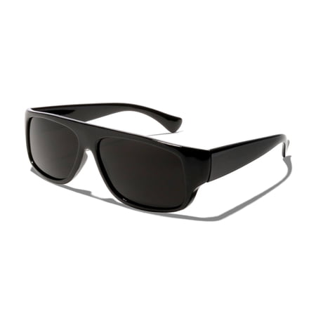 EAZY Super Dark Wraparound Sunglasses – UV400 Protection, Black Fashion Designer Shades for Bright Sunlight